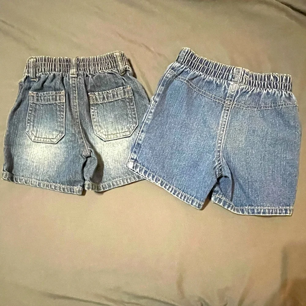 Bundle 2 Dark Denim 18 M Shorts Elastic Waist Band Boys’ Unisex - Picture 2 of 4